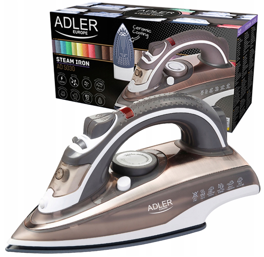 Žehlička 3000 W, Keramická Patka, Výstup Páry