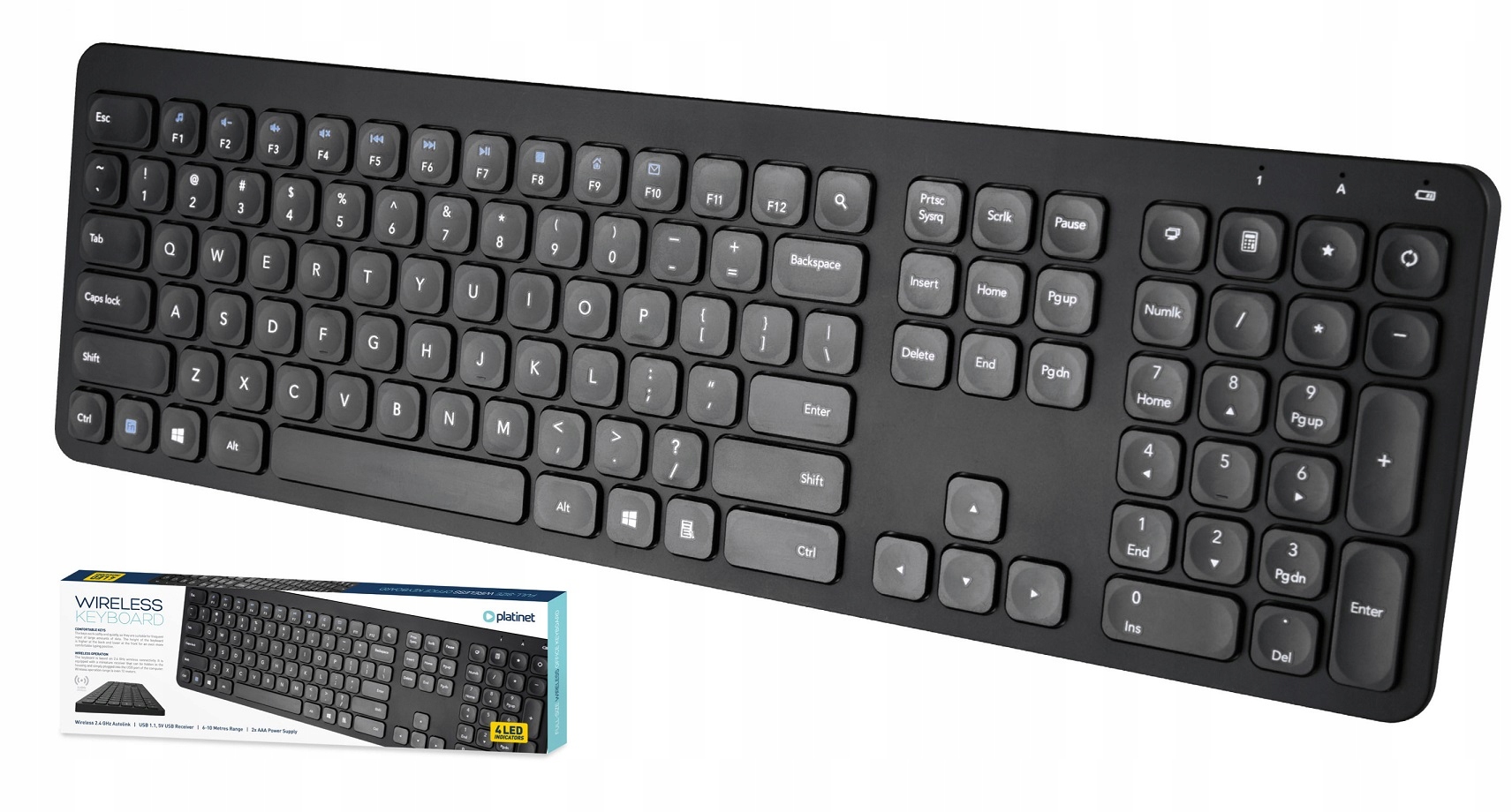 

Klawiatura Bezprzewodowa Cicha Niski Klawisz Slim