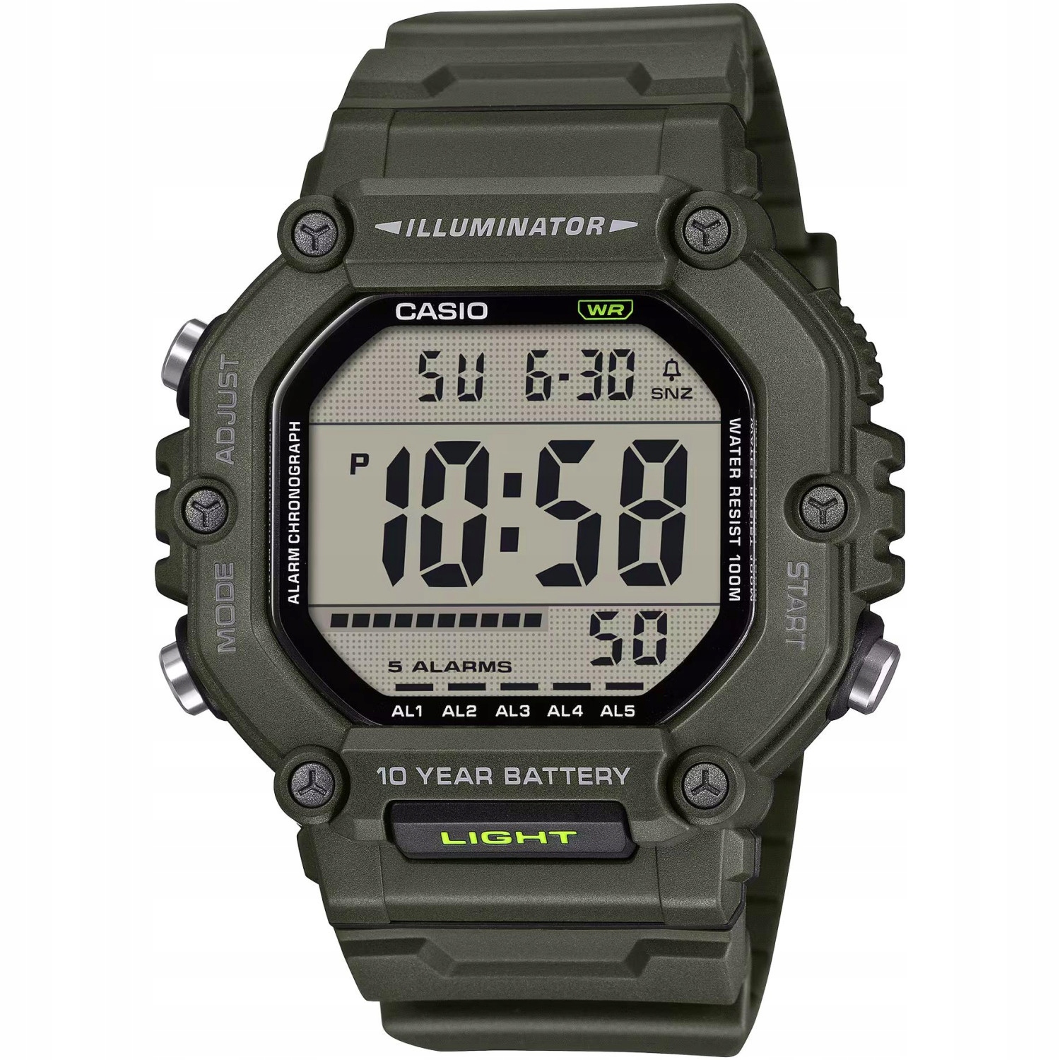 Pánské Hodinky Casio AE-1600HX-3AVEF zelený řemínek