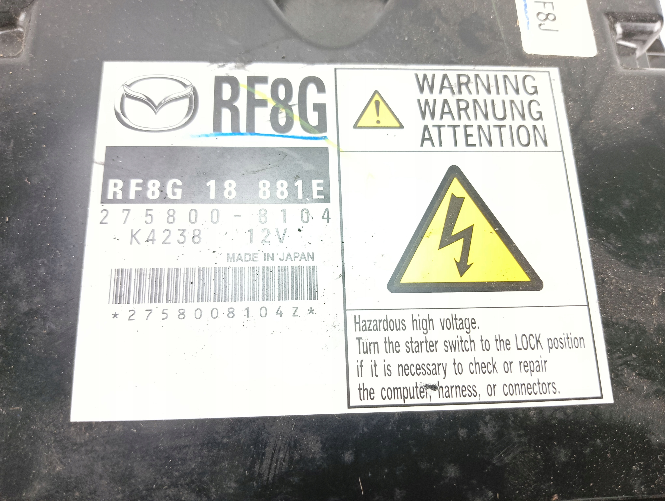 computer control unit of the engine MAZDA 6 II GH 2.0 CITD 140KM 275800-8104