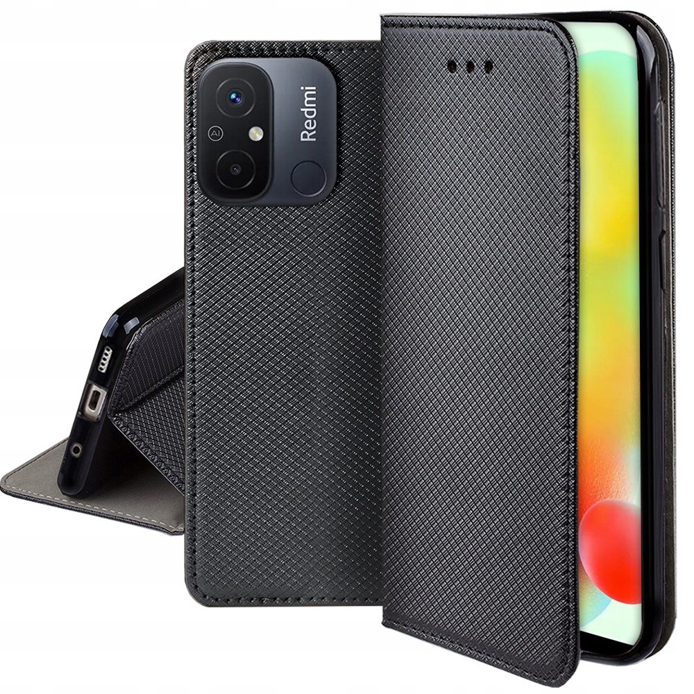 ETUI do XIAOMI REDMI 12C SMART MAGNET CASE PORTFEL + SZKŁO