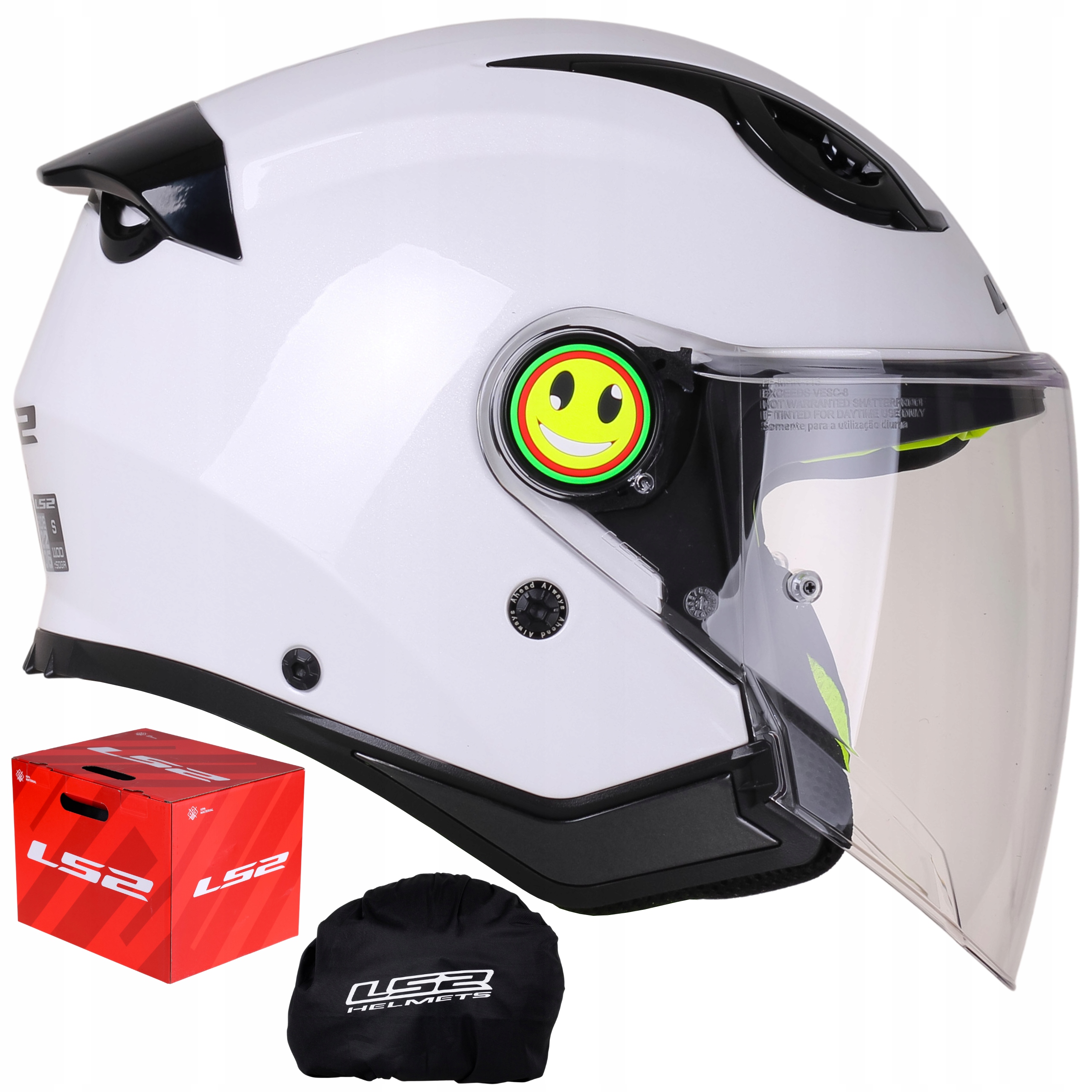 Kask Otwarty Motocyklowy Dziecięcy LS2 OF622 Funny II Biały Jet Ece 22.06