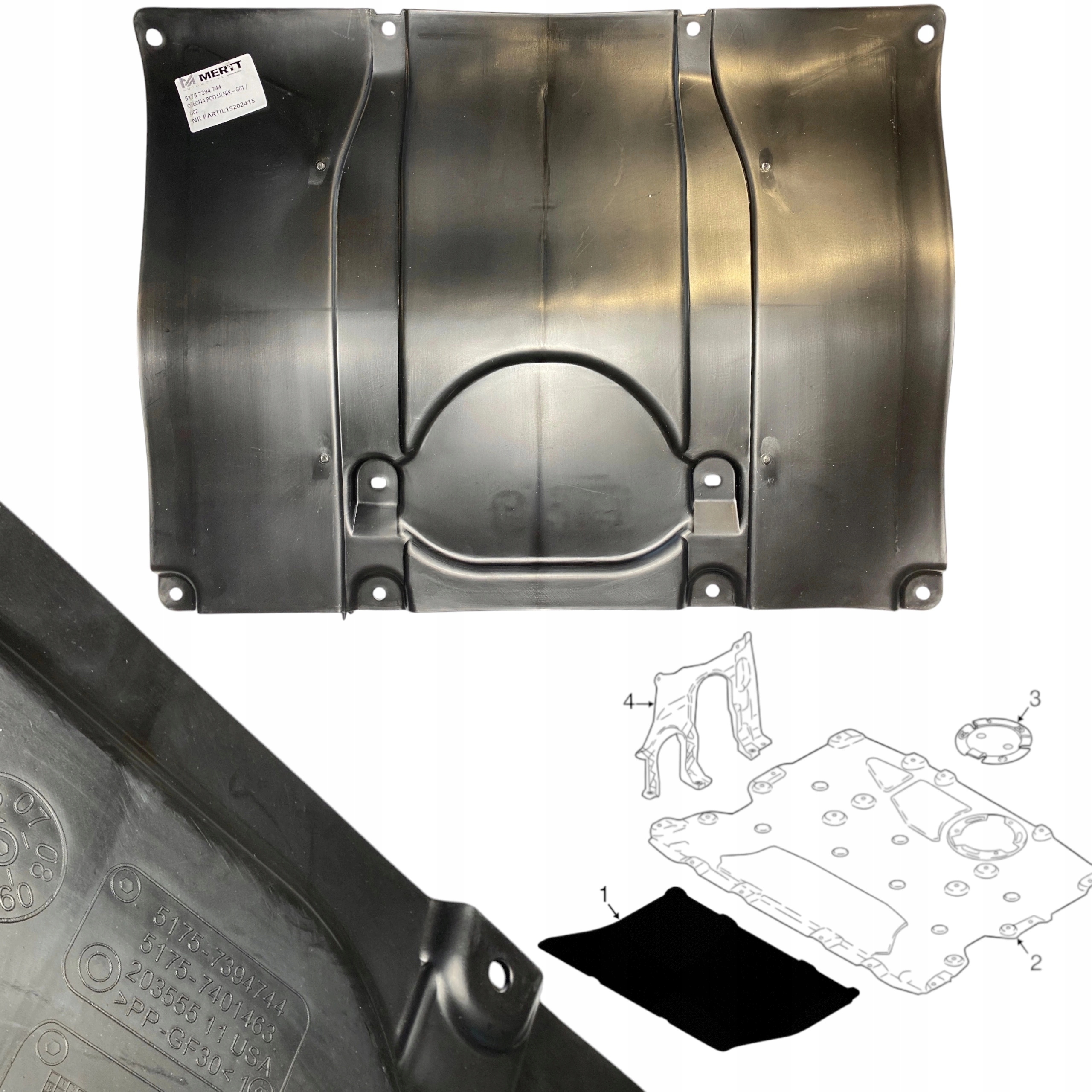 Podlaha pod motor deska kryt přední nárazník Bmw X3 G01 X4 G02 2018+