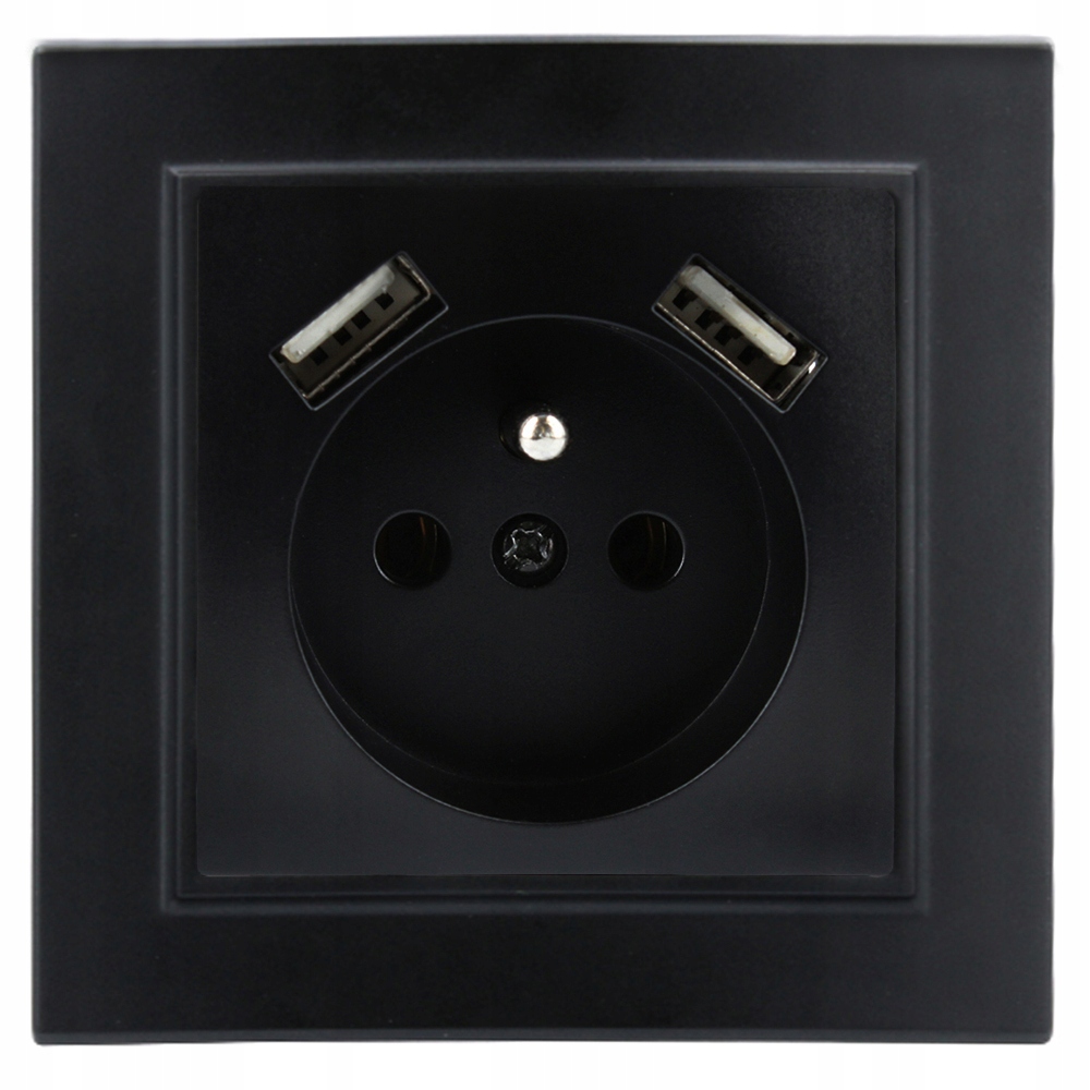 GNIAZDO Gniazdko Elektryczne PODTYNKOWE POJEDYNCZE Ścienne UZIEMIENIE 2xUSB EAN (GTIN) 5900378911081