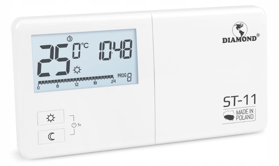 

Regulator Temperatury Tygodniowy Przewodowy ST-11