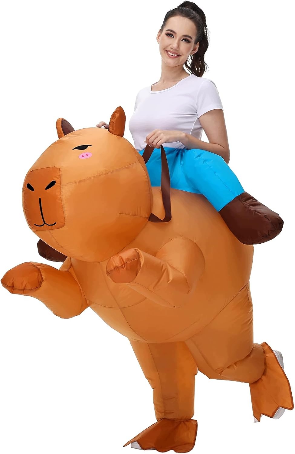 Nafukovací kostým kapibary pro dospělé Velikost One Size