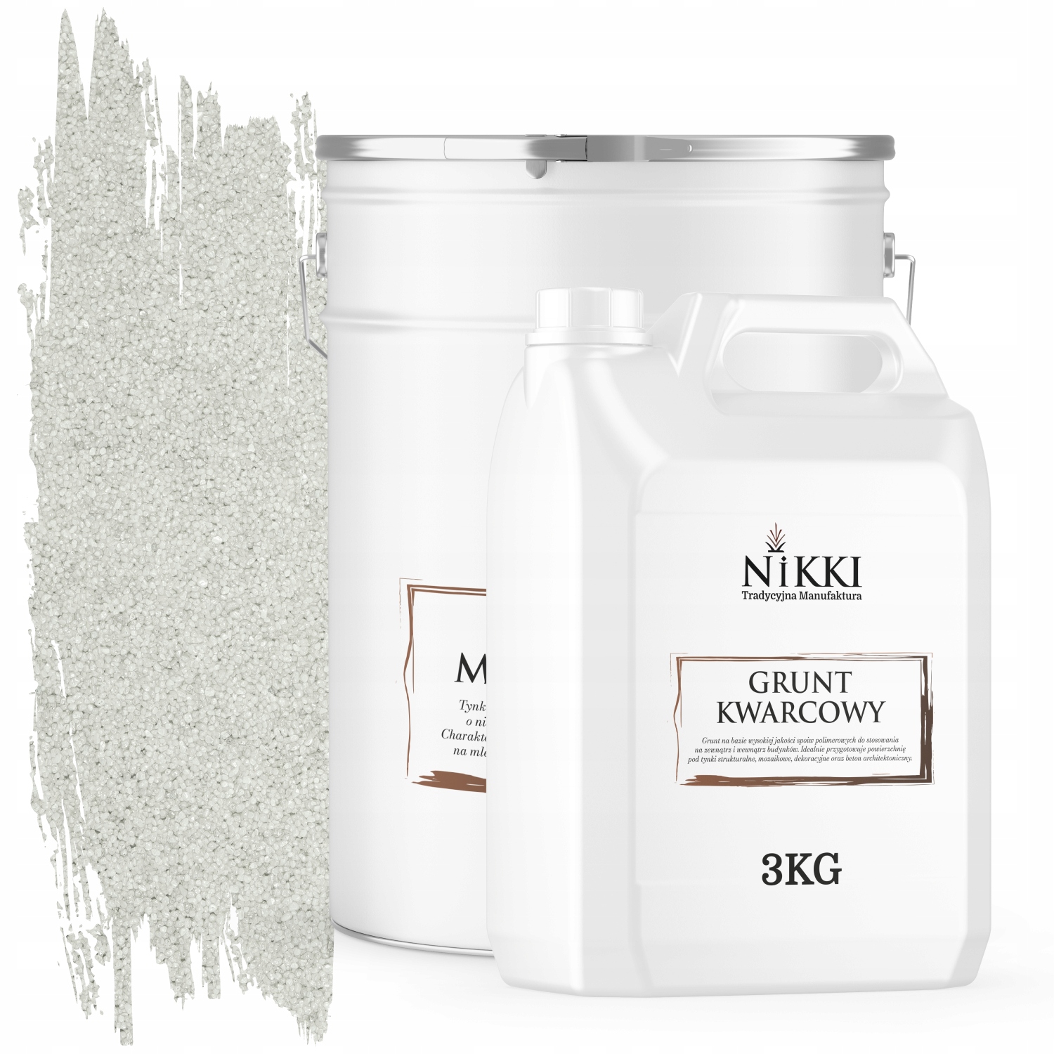 Mozaiková Živicová Omietka Mozaika Farba Biela M01 Ozdobná 25KG Základný Náter 3KG