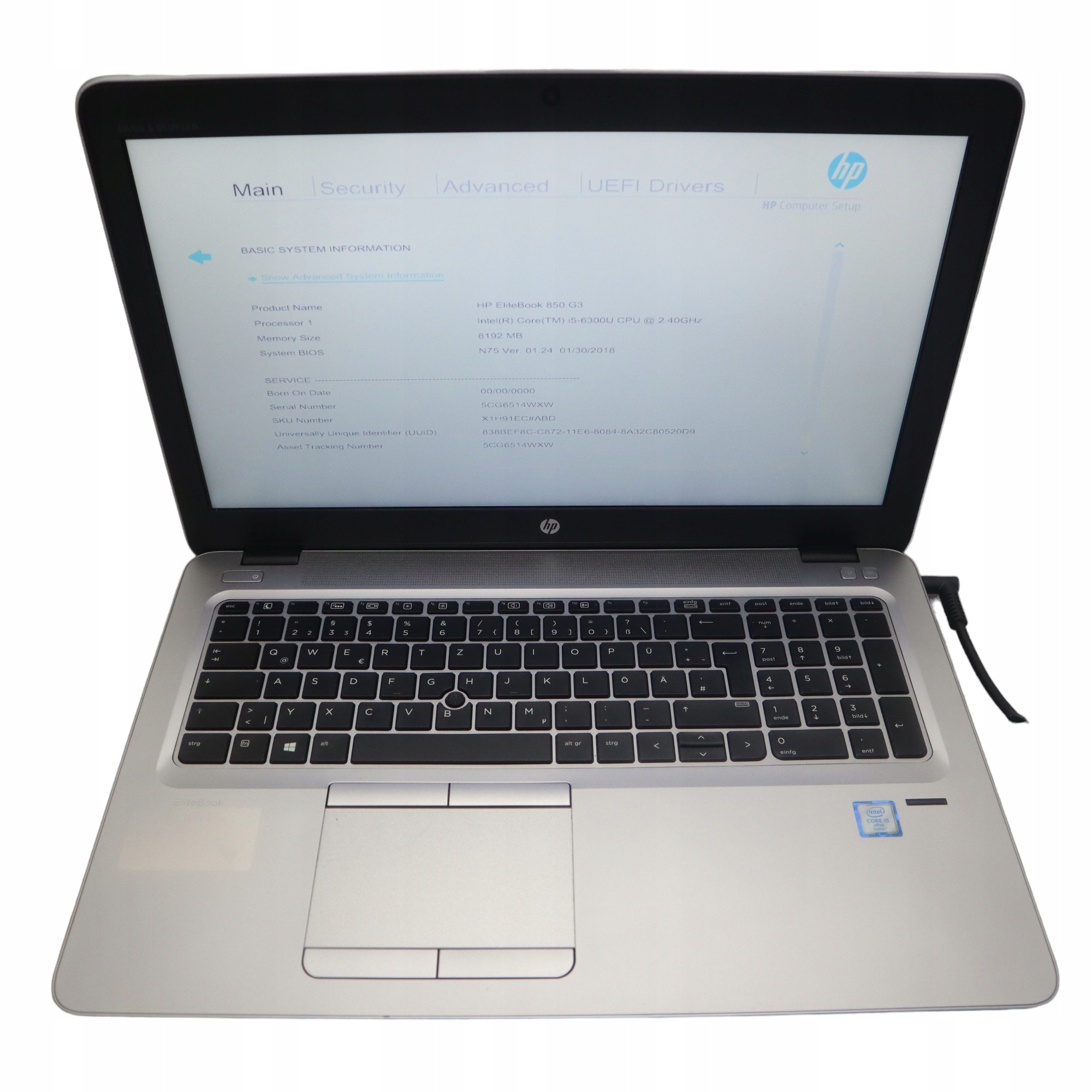 Notebook HP EliteBook 850 G3 15,6&quot; Intel Core i5 8 GB QR133
