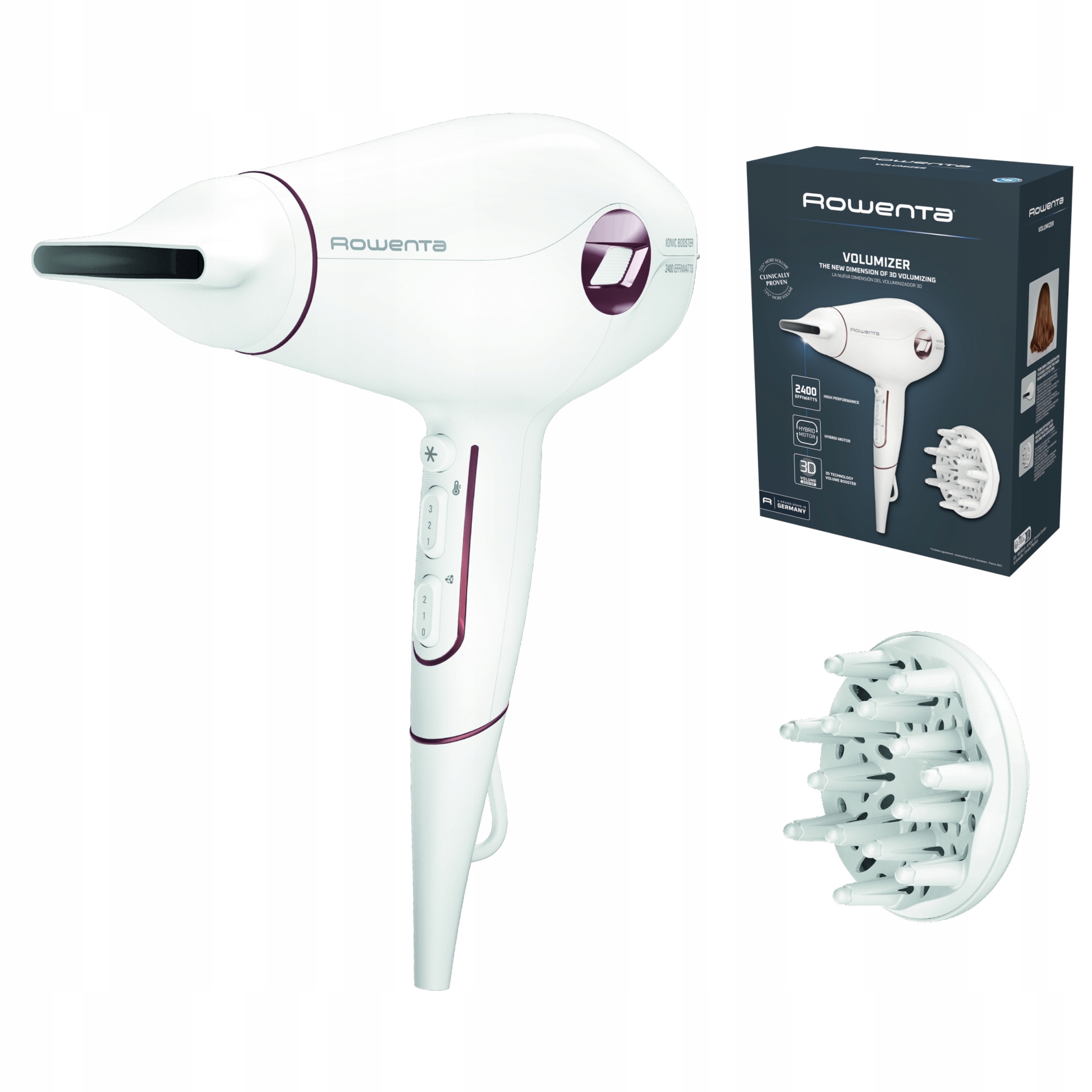 Suszarka do włosów Rowenta Volumizer CV6135 1800W jonizacja dyfuzor