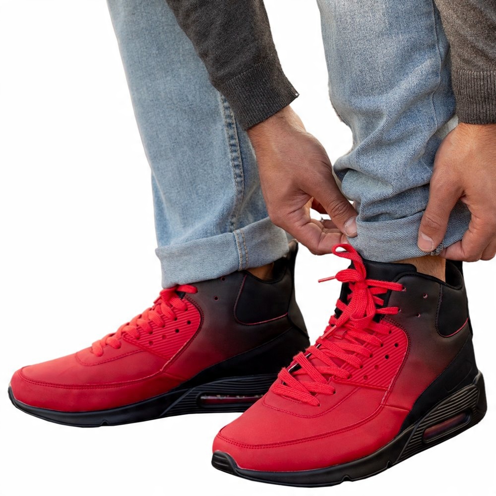 

Buty Męskie Wysokie Sportowe Air Max Czerwone 44