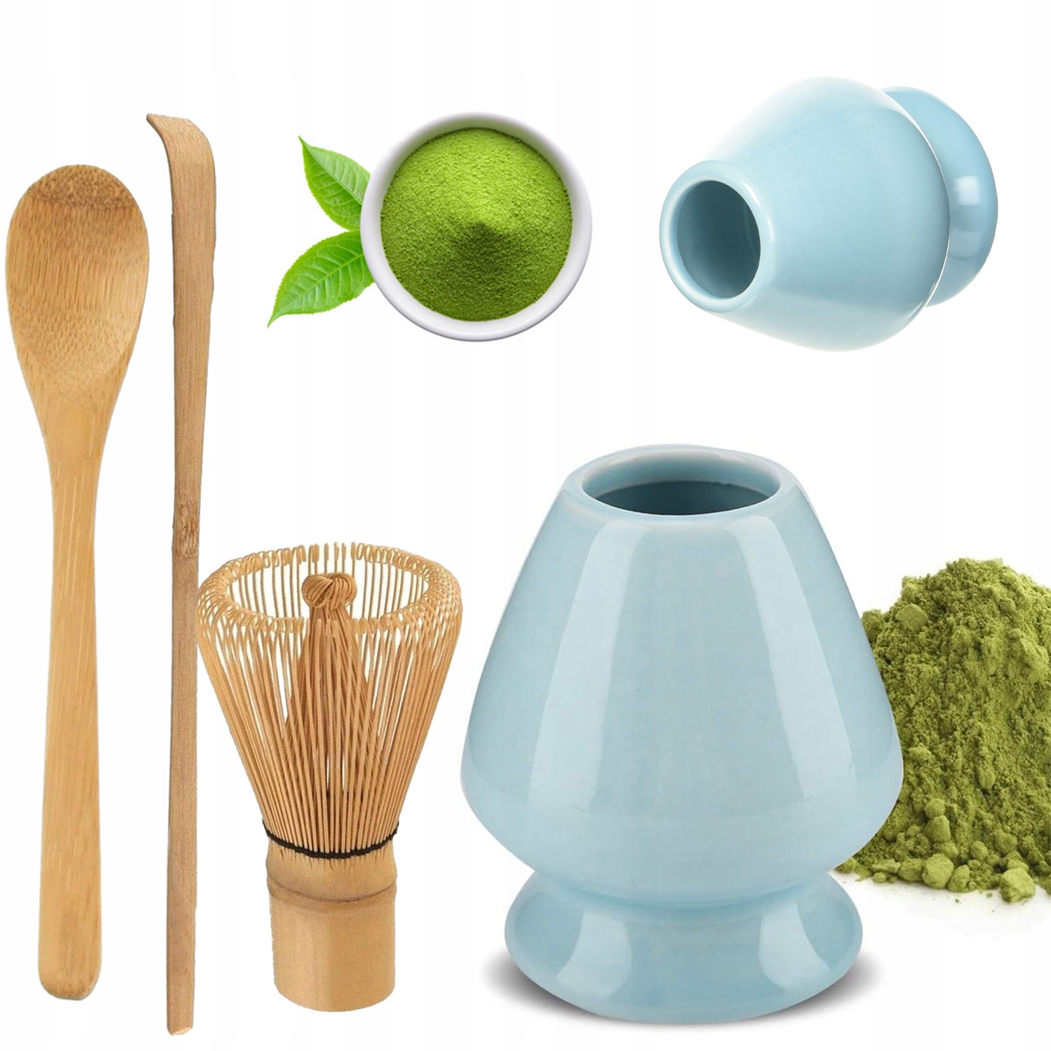 Levně Matcha Sada Na Čajový Obřad Bambusová Šlehací Metla 4 Díly
