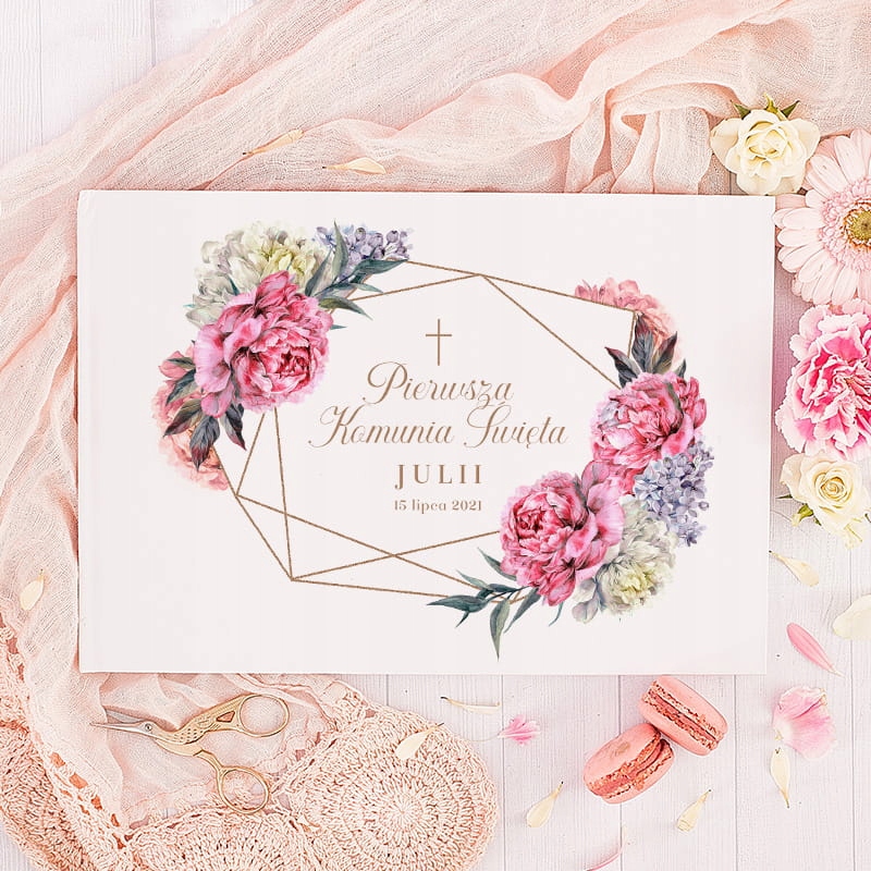 

Księga Pamiątkowa I Komunii Sweet Peony Z Imieniem