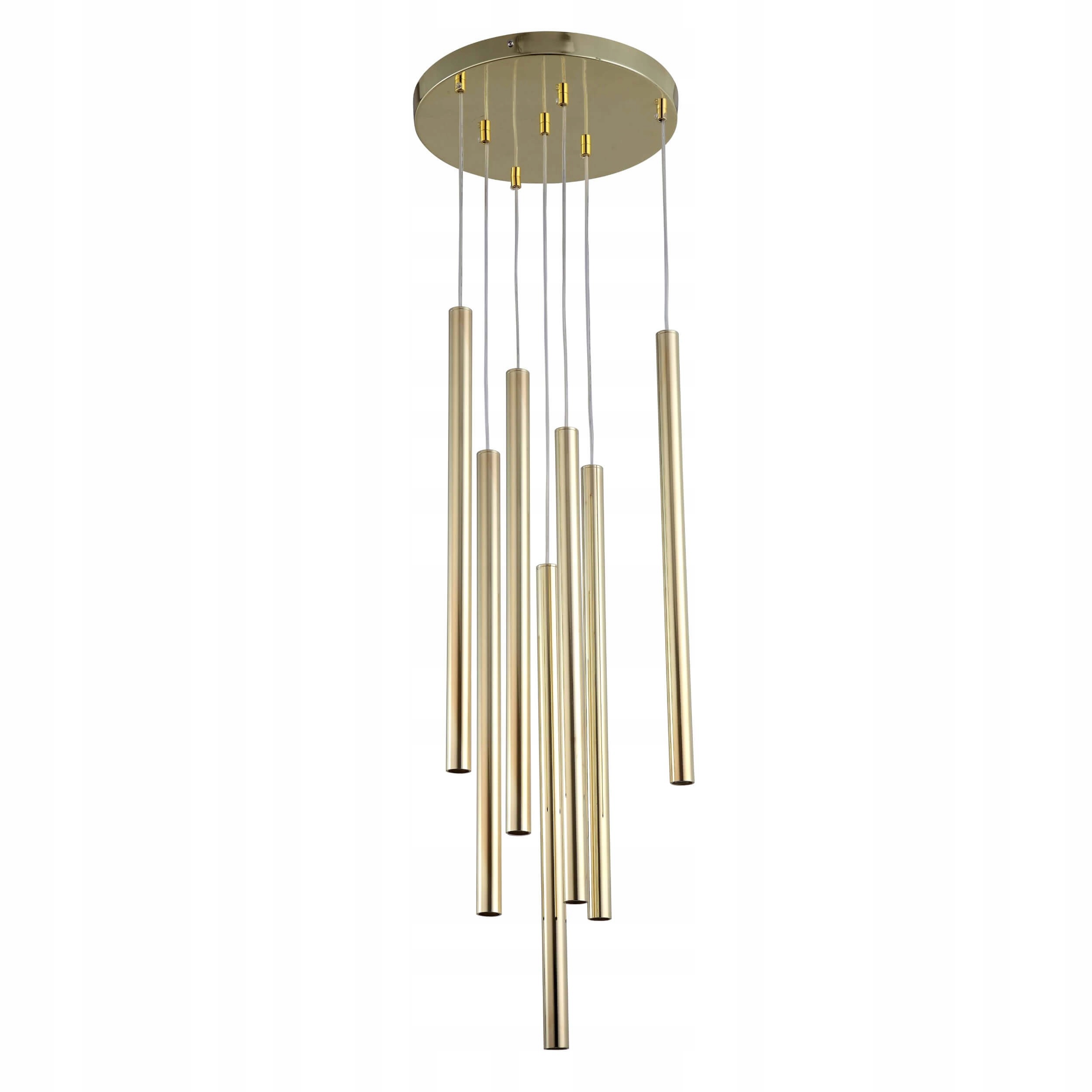 Závesná lampa Light Prestige Lungo 7 zlatá 7xG9 do obývačky