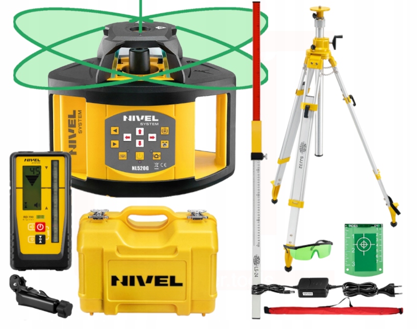 NIVEL SYSTEM NL520G DIGITAL NIWELATOR LASEROWY SET