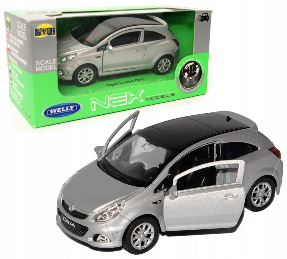 

Auto Opel Corsa Opc Model Welly 1:34 Srebrny