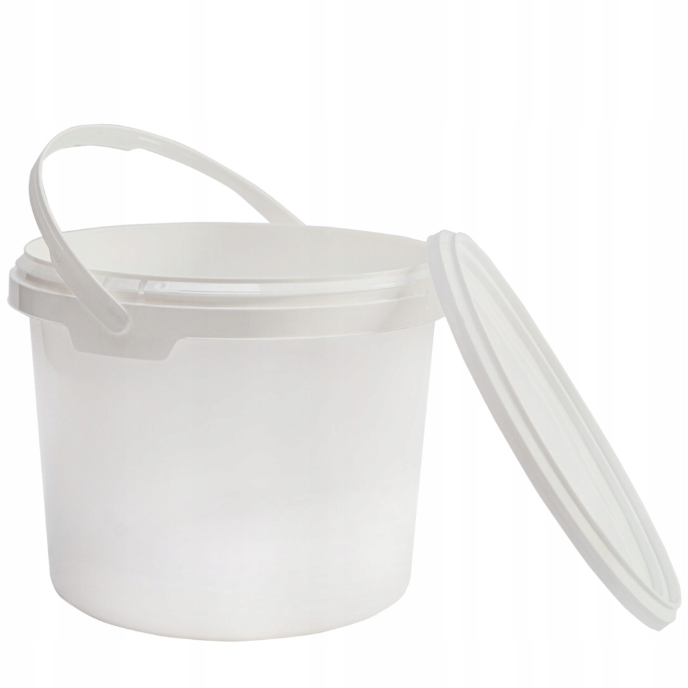 

Wiaderko plastikowe pokrywka 10L wiadro białe