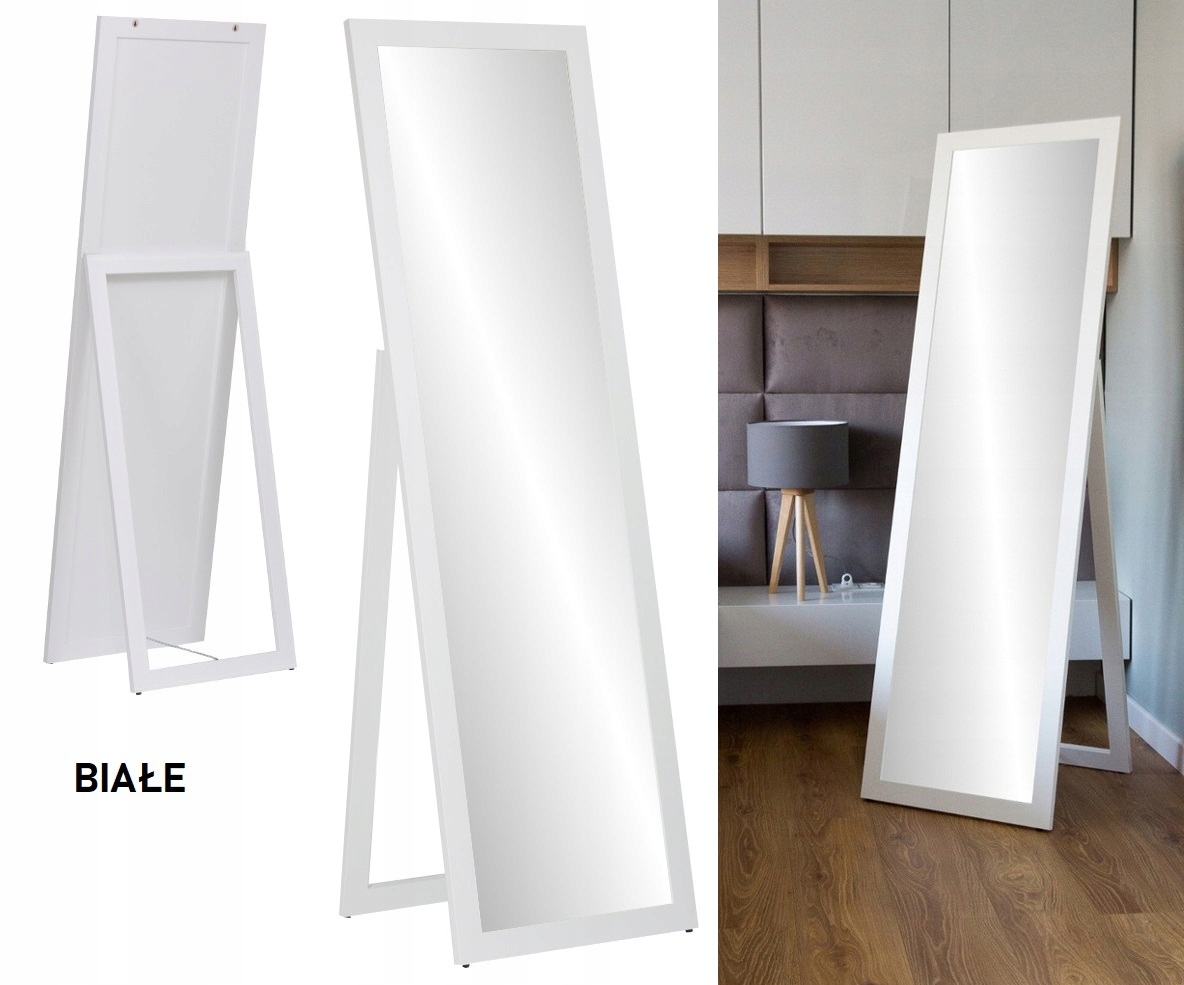 DUŻE lustro STOJĄCE rama PREMIUM 160x60 SHABBY Materiał ramy drewno