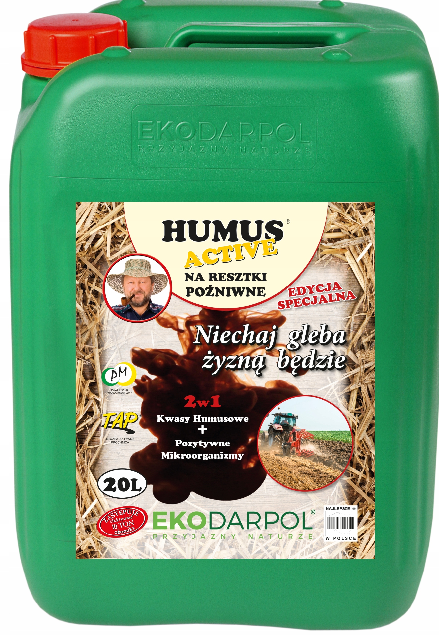Humus Active Na Resztki Pożniwne Nawóz wieloskładnikowy EkoDarPol 20 l