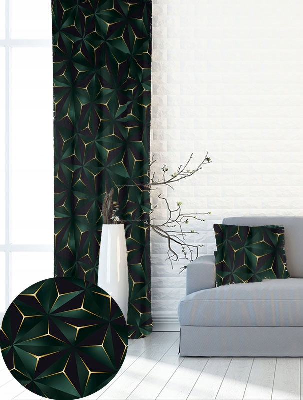 Záclony na míru oka a páskou Triangle3D