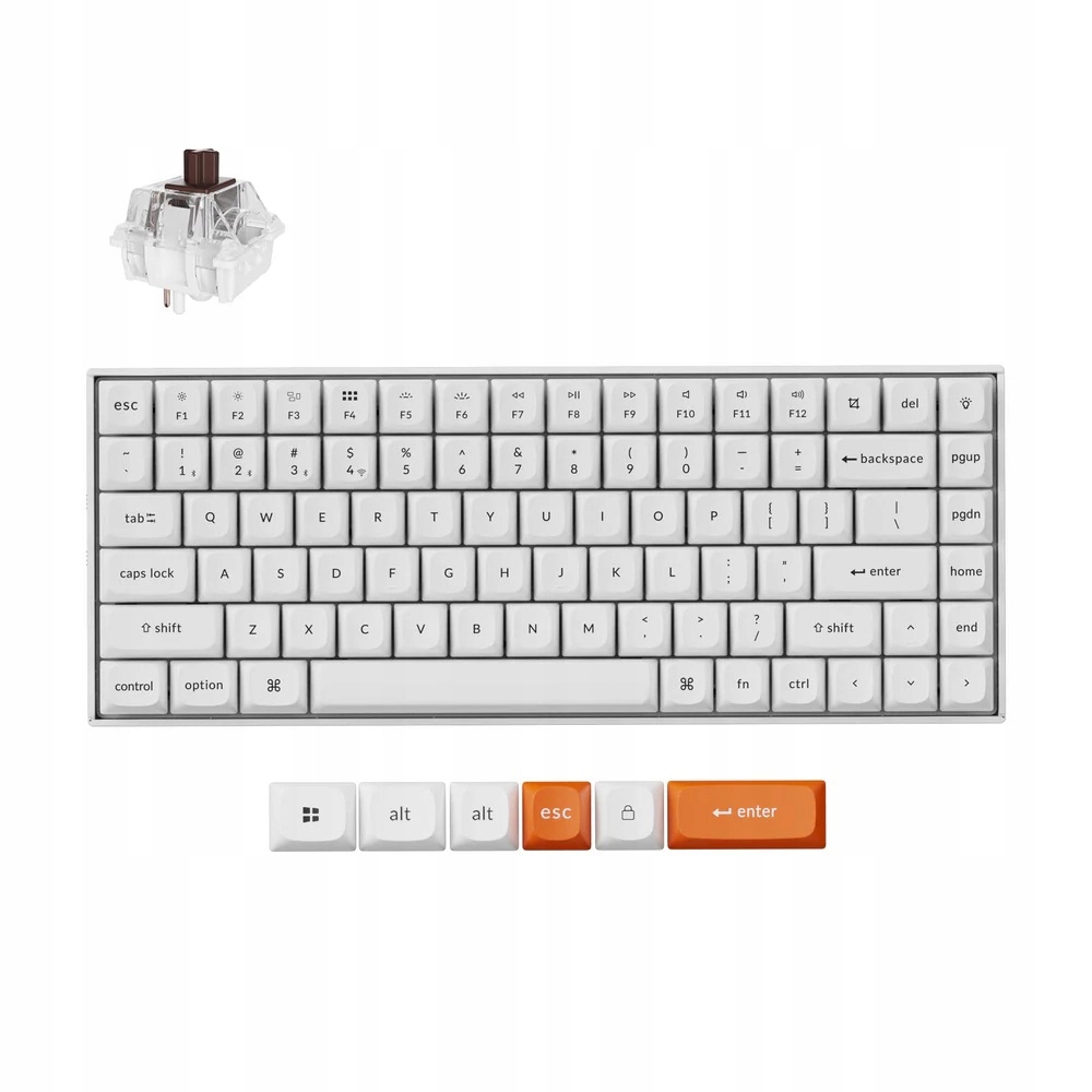 Keychron K2 Max Qmk Bezprzewodowa Klawiatura Mechaniczna Biala 75% K2M-O3