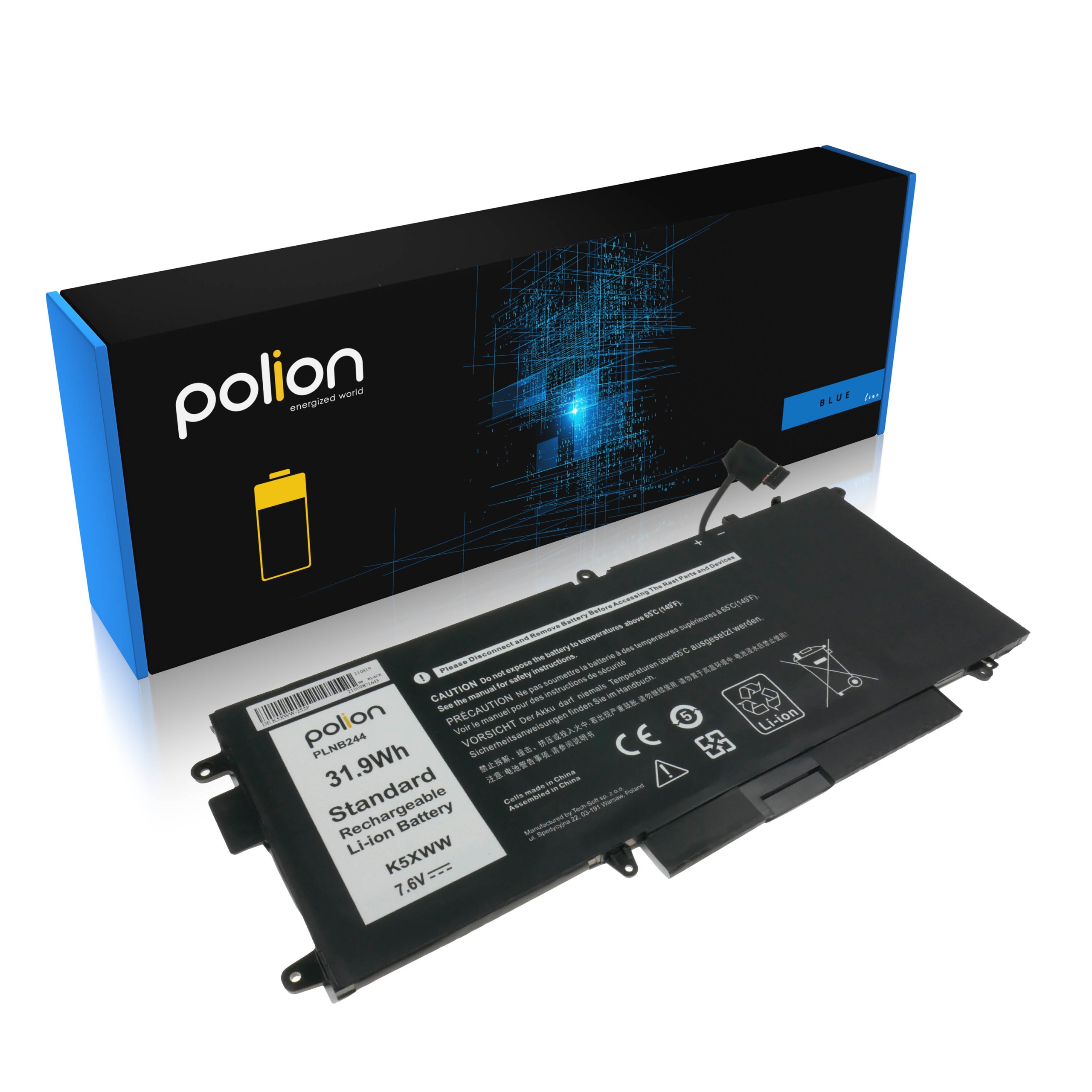 

Bateria K5XWW do Dell Latitude 7389 7390 2-in-1