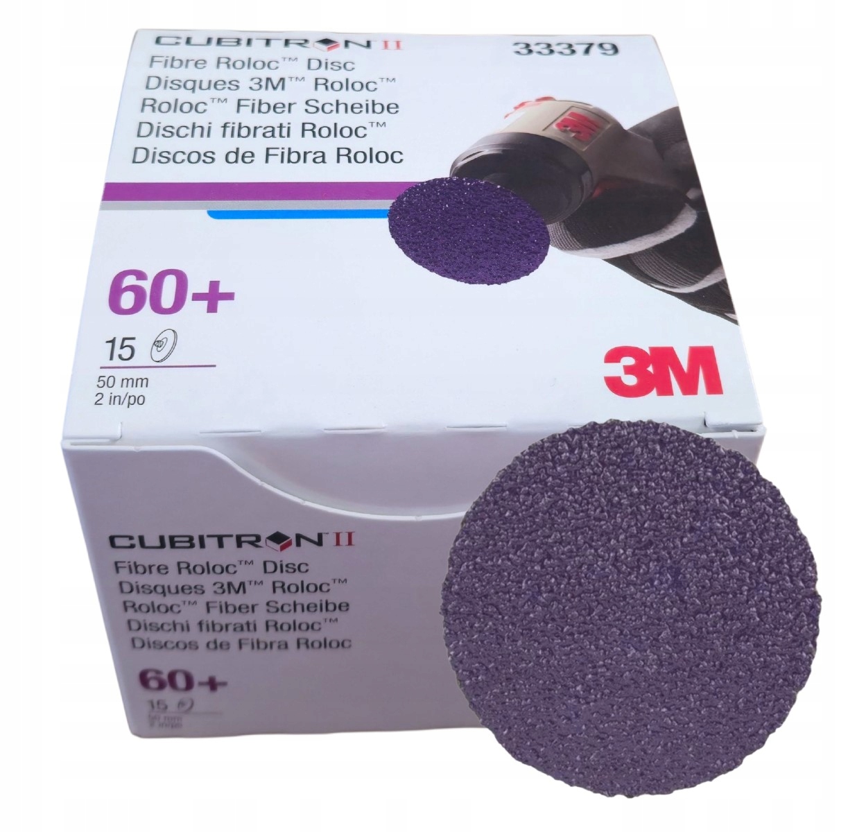 3M 33379 Cubitron II Roloc fibrowy 50mm P60 1szt
