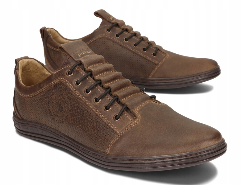

Buty Męskie Skóra Casual Polbut 2121P Brązowy 40