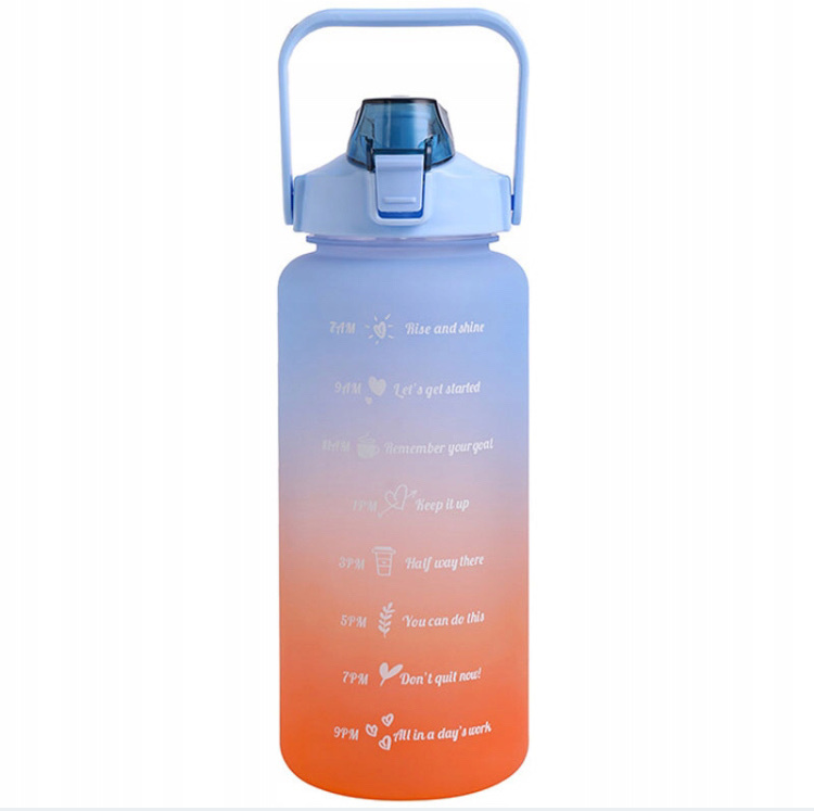 BIDON BUTELKA NA WODĘ Z MIARKĄ MOTYWACYJNĄ 2 LITRY Pojemność 2000 ml