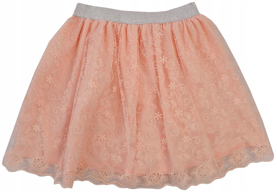 ELEGANCKA SPÓDNICA TIUL HAFTY morela 4 J195A