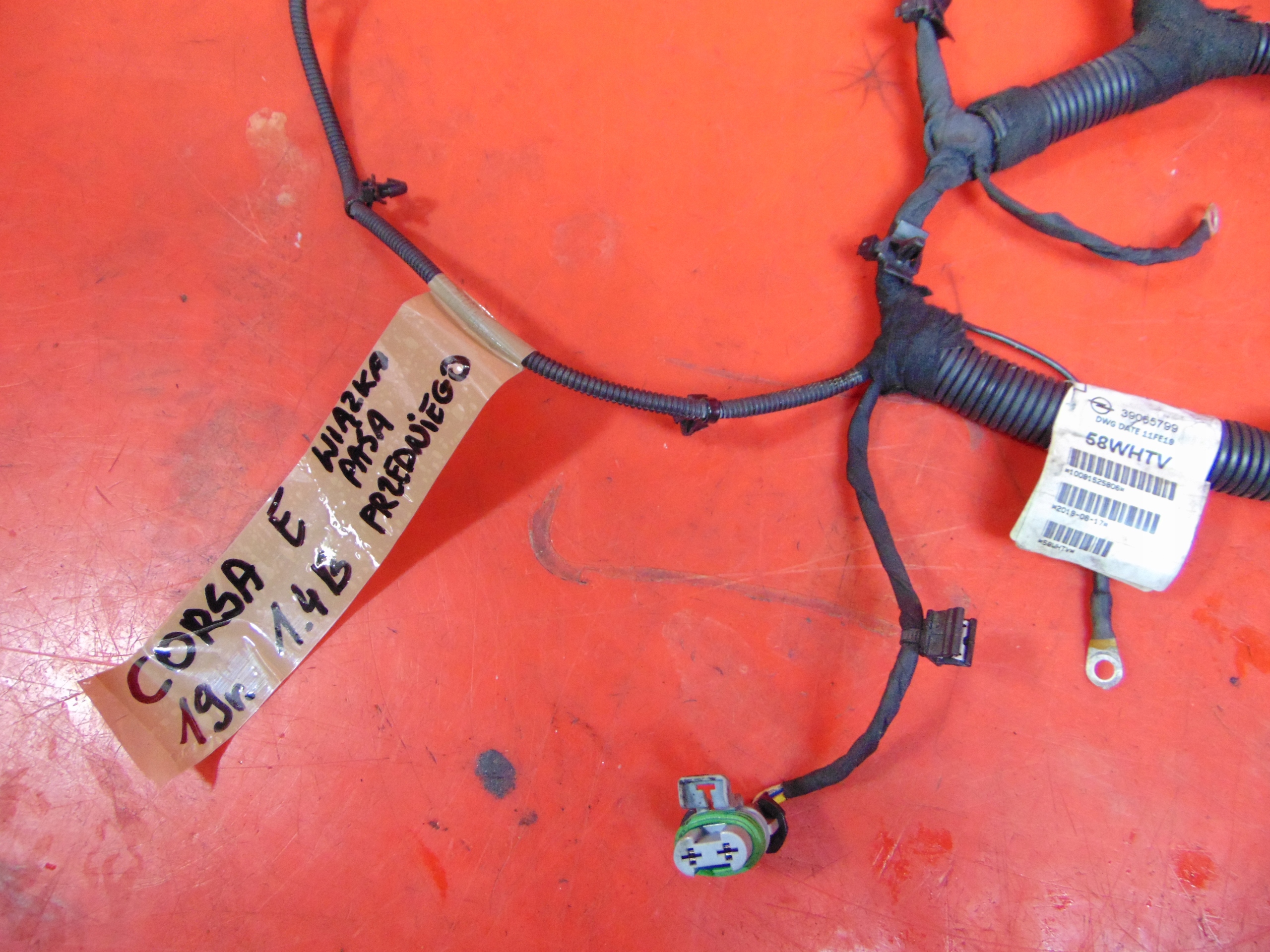 OPEL CORSA E 1.4 B B14XEL bundle wiring supports of the front front 39055799