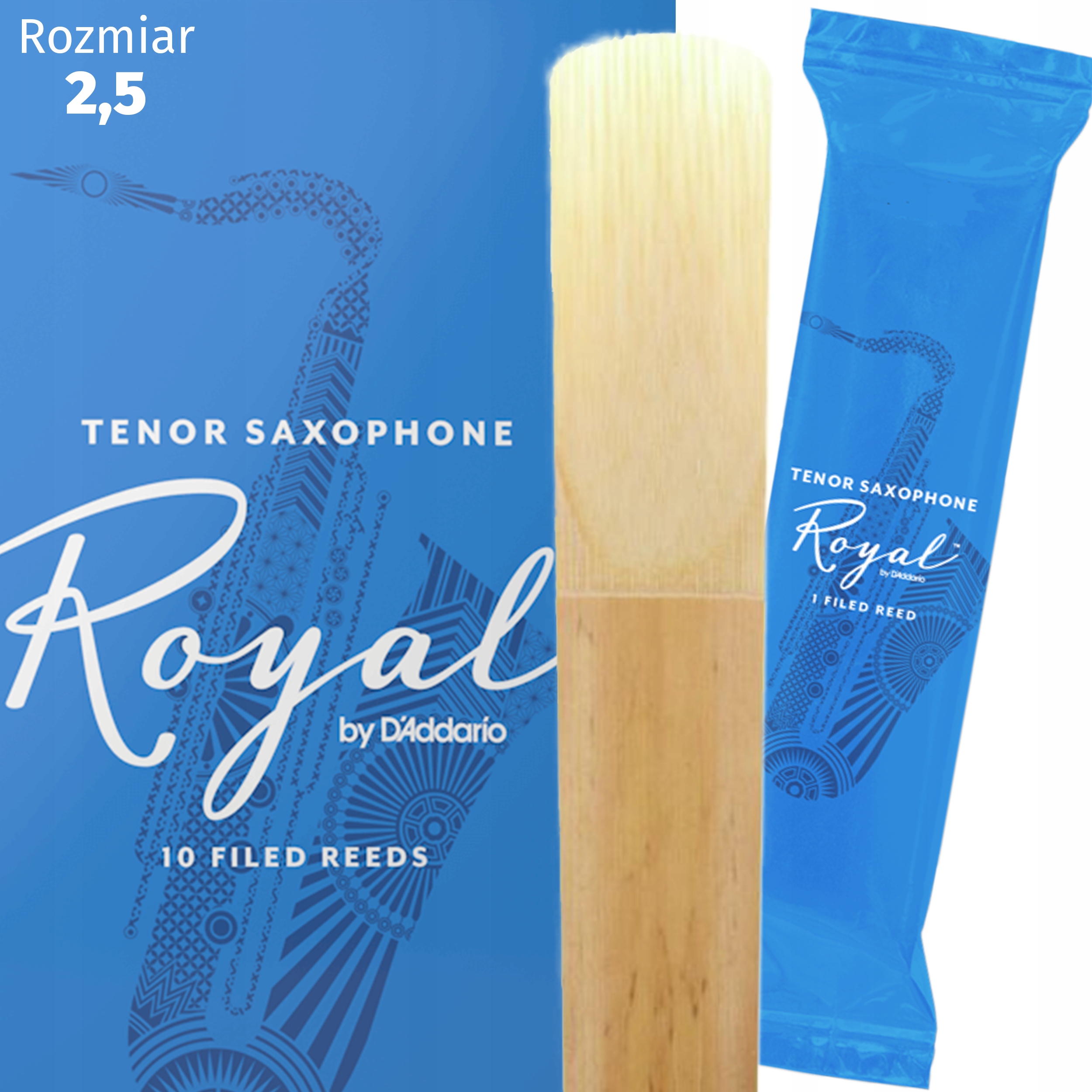 Stroik saksofon tenorowy tenor 2,5 Rico ROYAL Daddario RKB1025 1 szt.