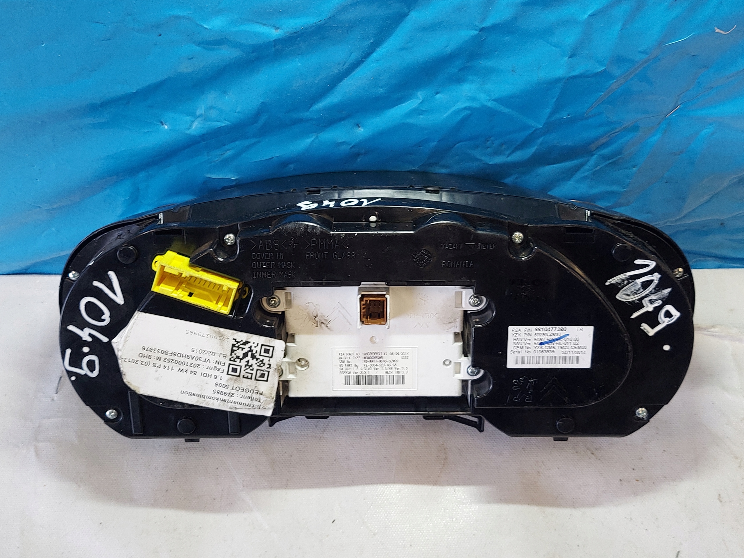 dials clock PEUGEOT 5008 1.6 HDI 9810477380