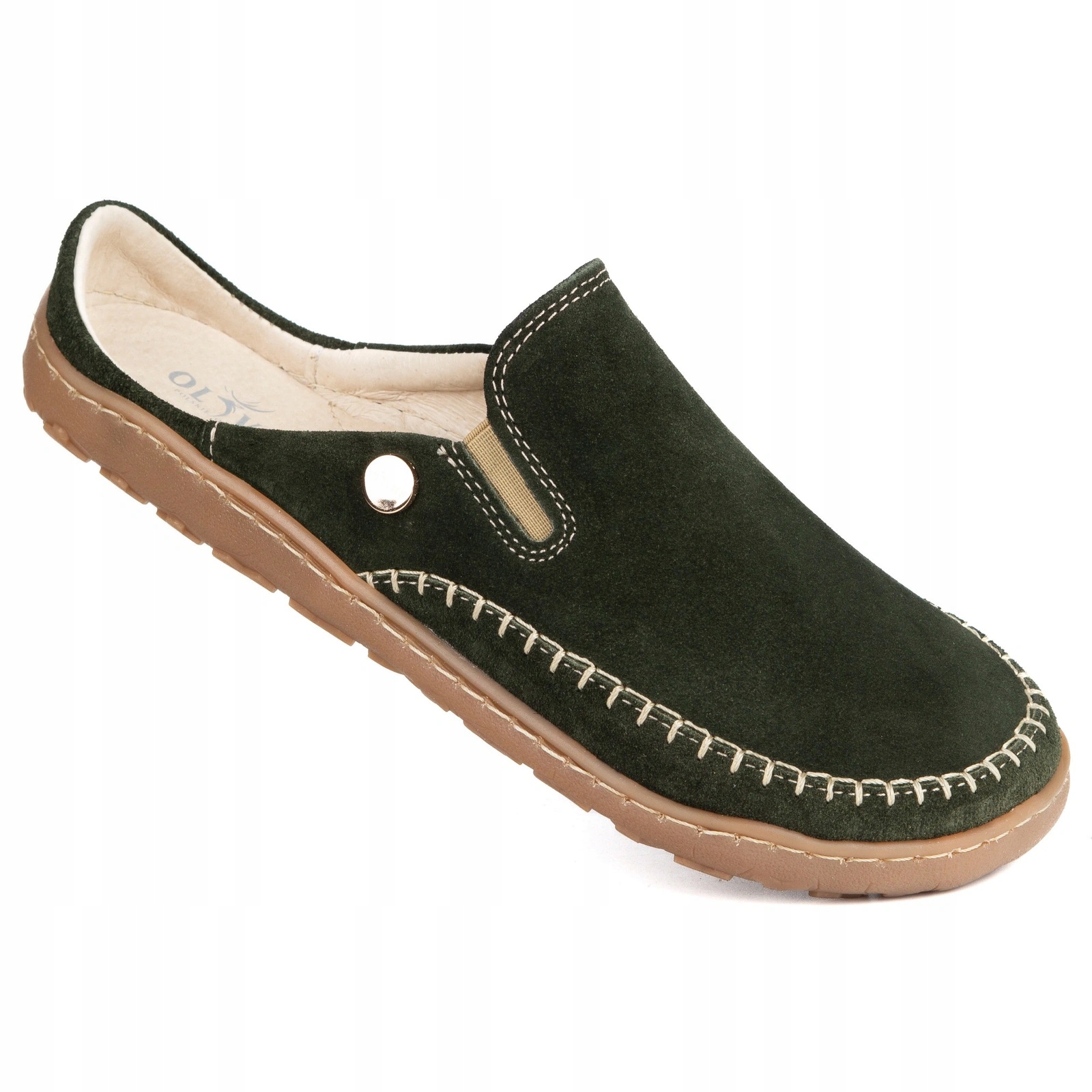 Boty Barefoot Nazouváky nazouvací kožené Olivier Milo zelené 40
