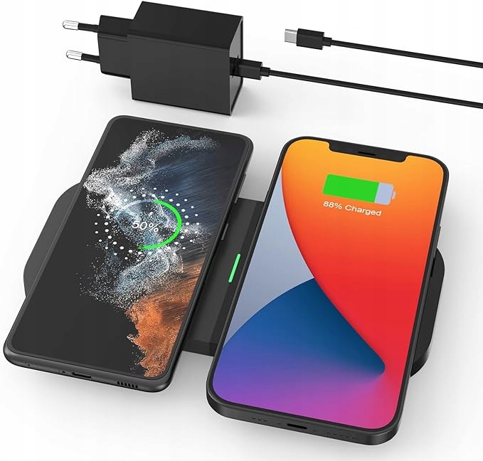 bezdrátová nabíječka 2 v 1 černá joygeek