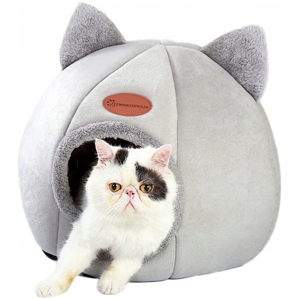 Levně Domek pro kočky Amber vel. M šedý