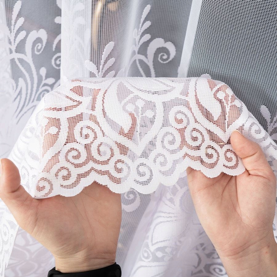 FIRANKA GOTOWA ŻAKARDOWA 230 x 400 CM. Z TAŚMĄ Marka inna