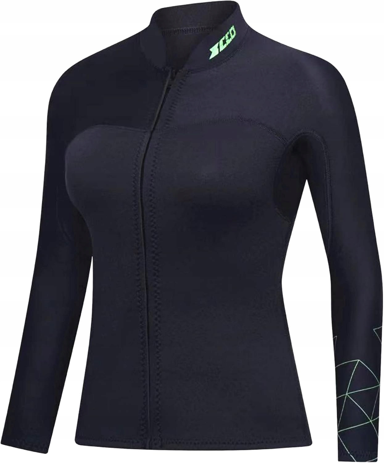 Pianka bluzka neoprenowa do nurkowania 3mm rozpinana czarna rozmiar XL