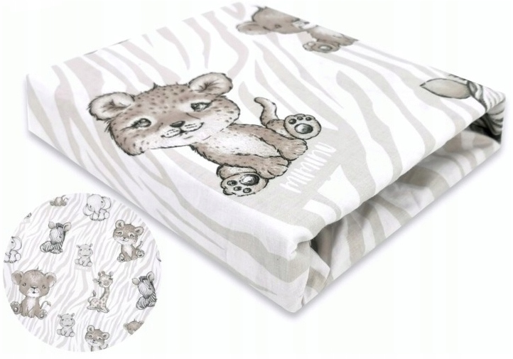 

MimiNu Prześcieradło Bawełniane Safari Beż 120x60