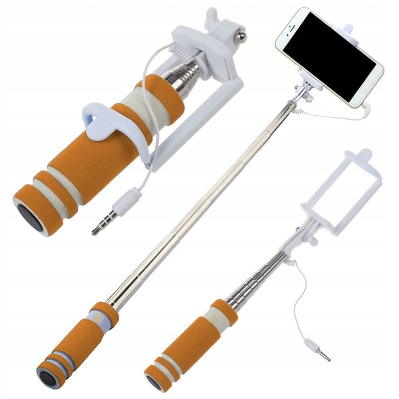 

Uchwyt selfie stick Kijek pomarańczowy + Jack