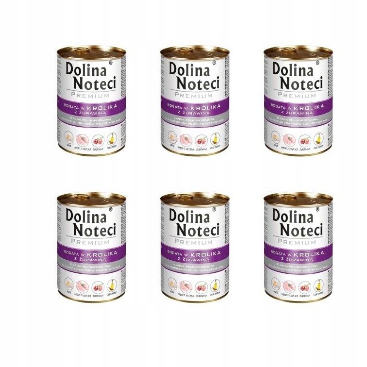 Levně Dolina Noteci králík brusinky 400 g 6stz