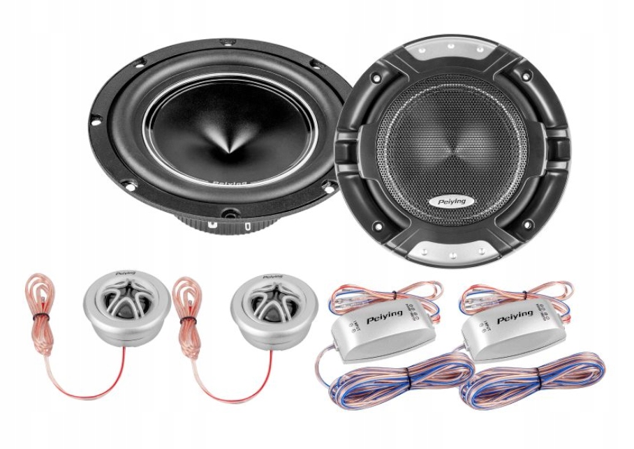 ZESTAW GŁOŚNIKI SAMOCHODOWE 6,5 TWEETERY ZWROTNICE Marka Peiying