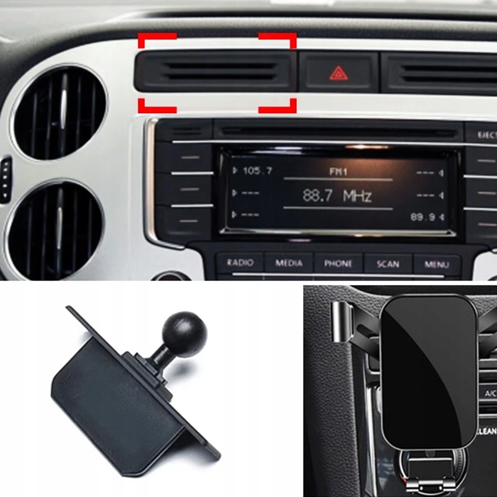 DEDYKOWANY UCHWYT SAMOCHODOWY NA TELEFON DO VW VOLKSWAGEN POLO TIGUAN GOLF Rodzaj do telefonów