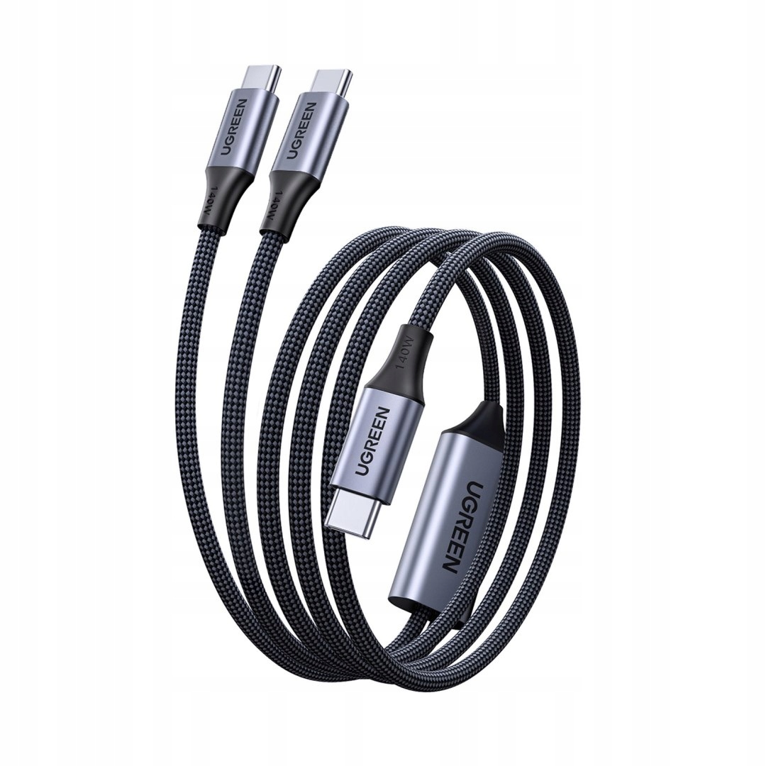 Kabel 2v1 pro rychlé nabíjení přenosu Usb-c 2xUSB-C Pd 140W