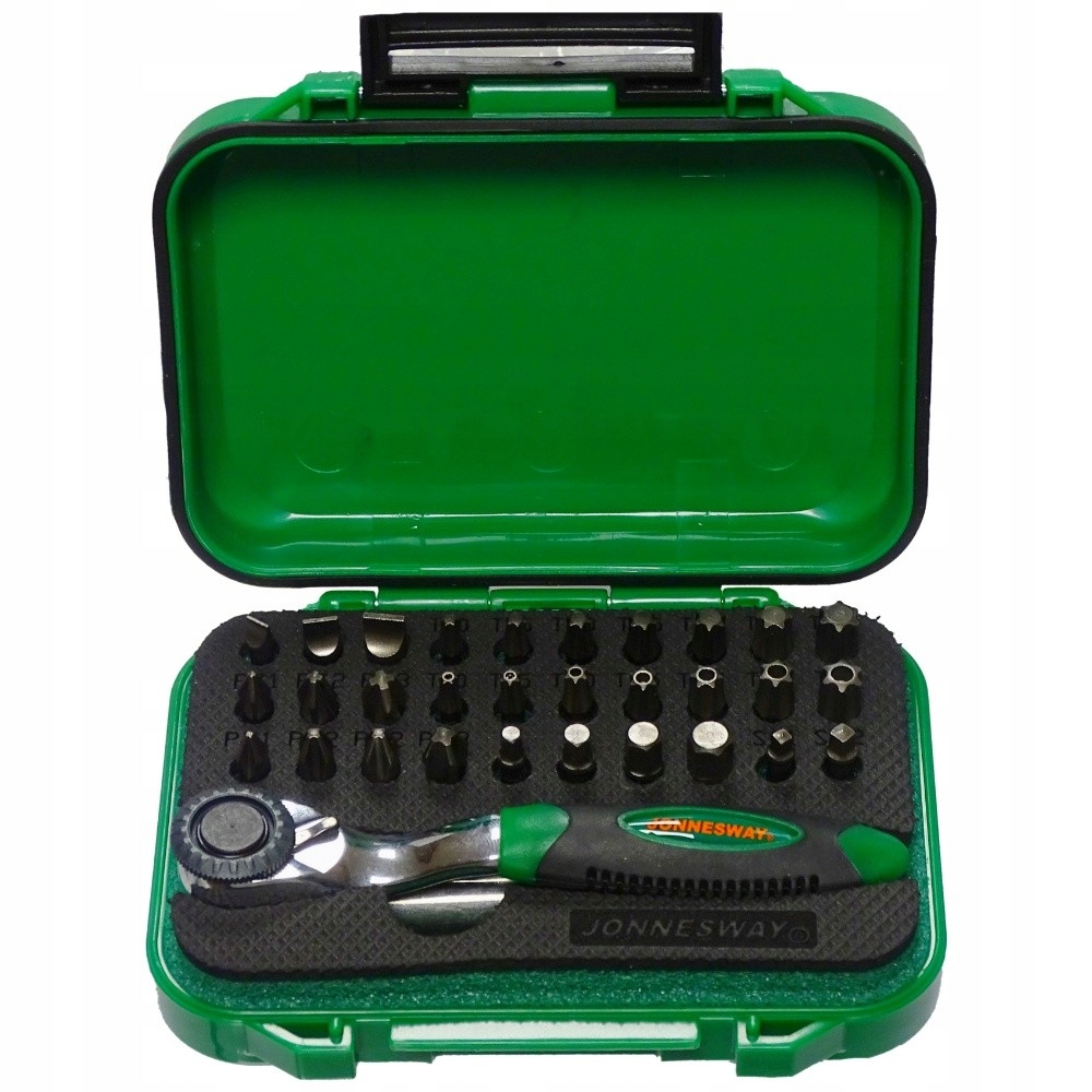 Bity TORX HEX wkrętakowe wzmocnione z grzechotką 1/4' 32szt. Jonnesway Marka kltools