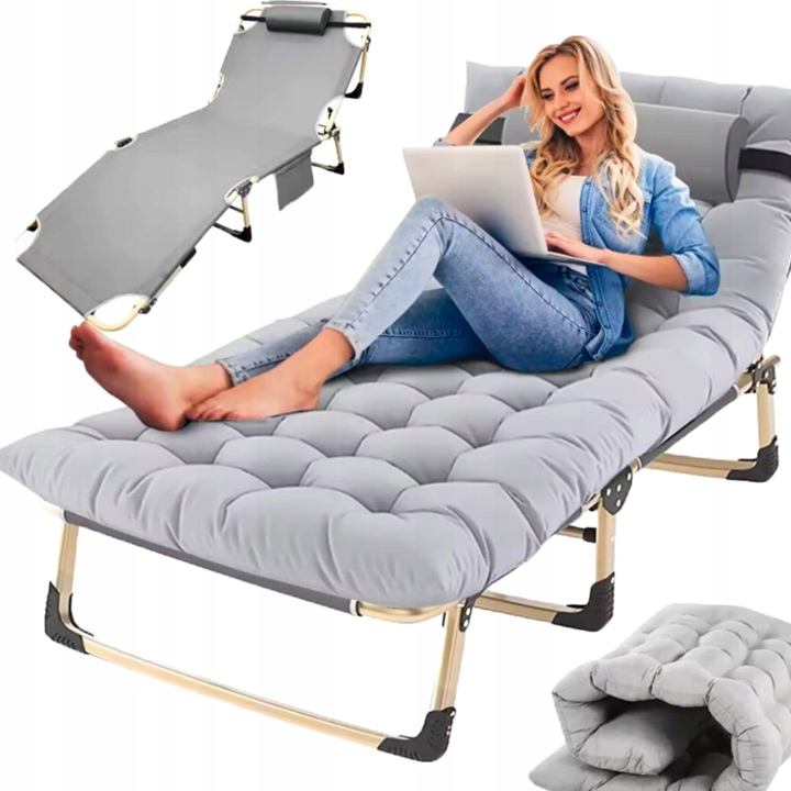 Łóżko Turystyczne Łóżko Składane Łóżko Polowe Regulowane Premium