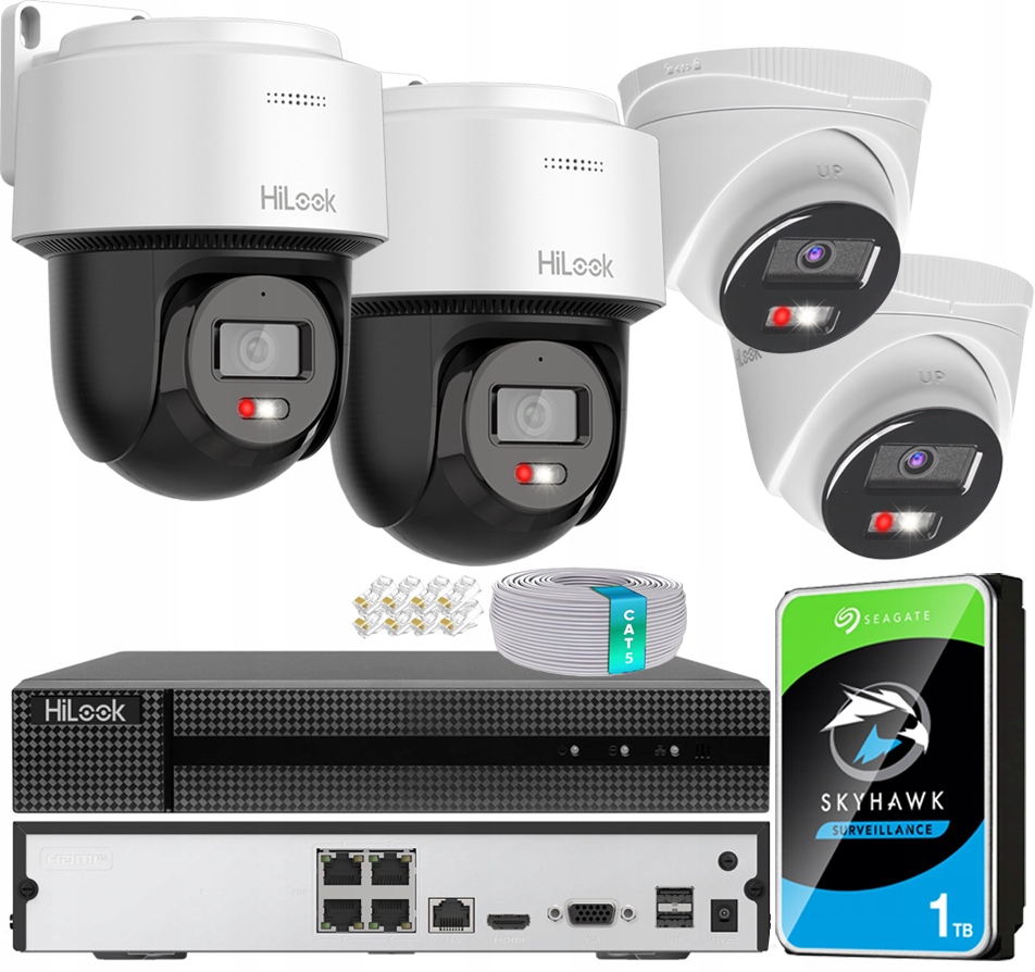 Ip monitorování 2 kamery Otočné 360° 2 kopulové kamery 4Mpx Detekce zvuku