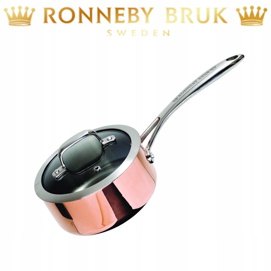 Medený kastról s pokrievkou 1l Ronneby Bruk