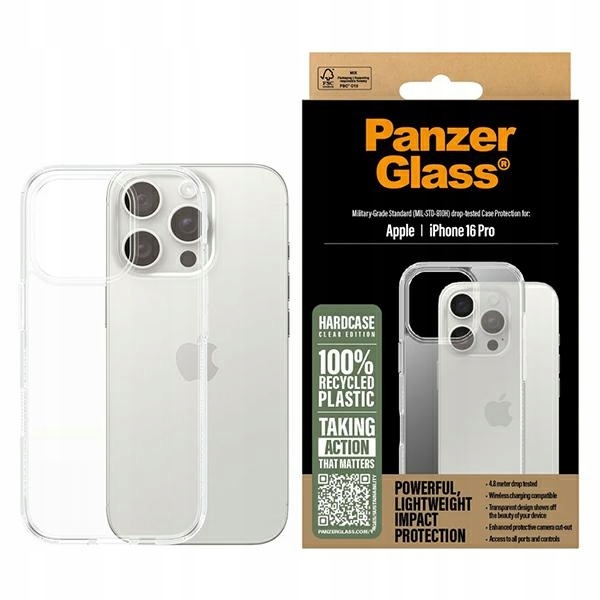 PanzerGlass HardCase iPhone 16 Pro 6.3" průhledný/transparentní 1288