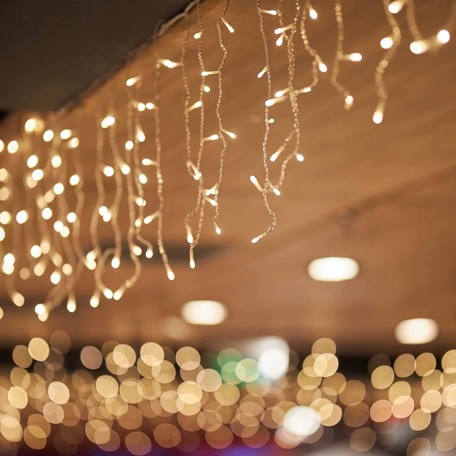 SALCAR GIRLANDA KURTYNA ŚWIETLNA LAMPKI DEKORACYJNE 200 LED 8M — miniatura 2