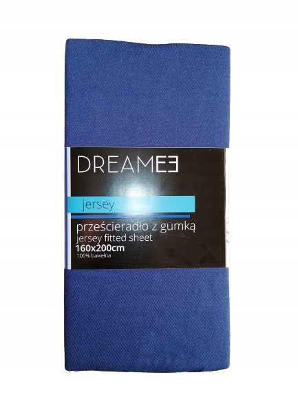 

Prześcieradło jersey z gumką Granatowe 160x200